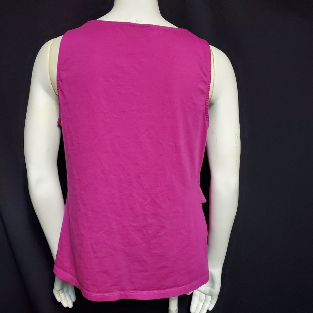 Ann Taylor Purple Ruffle Tank Top (LP) - Picture 4 of 5